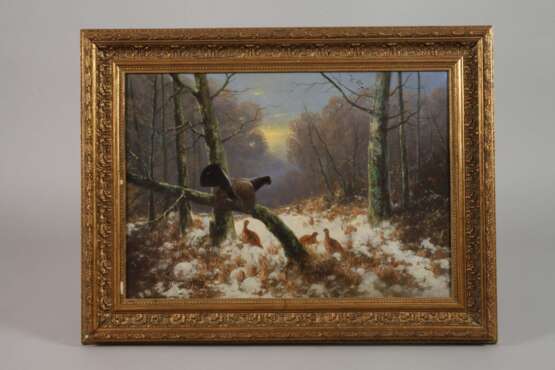 Otto Scheuerer, Winterlicher Wald mit Auerhahn - photo 2