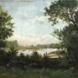 Flusslandschaft mit Anglern - Now at the auction