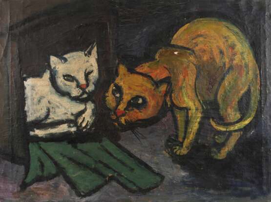 Expressionist des frühen 20. Jh., Zwei Katzen - фото 1