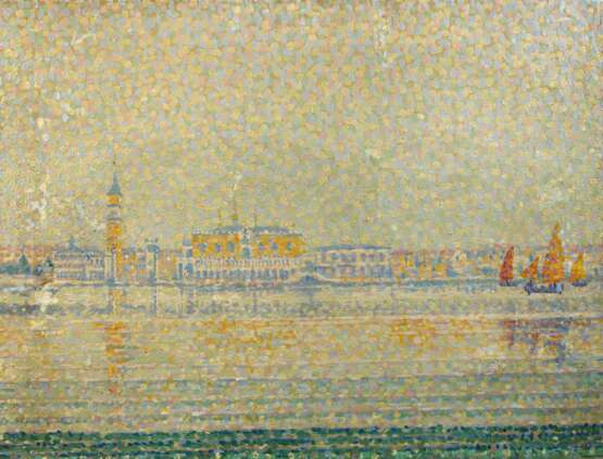 Pointilist um 1900, Ansicht von Venedig - photo 1