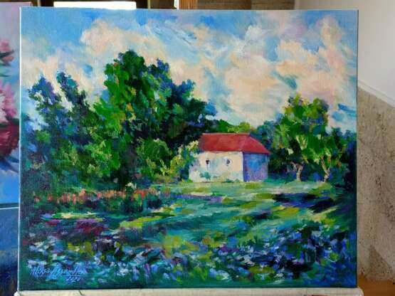 Provinces. Stretched canvas Oil Impressionism Landscape painting Ukraine 2020 - photo 3