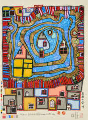 Friedensreich Hundertwasser. Wasserende am Dach