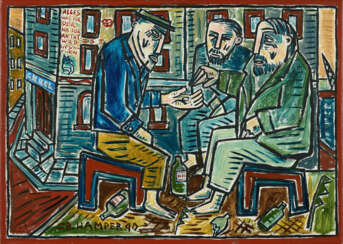 Billy Childish. Untitled (Three Men Sitting)