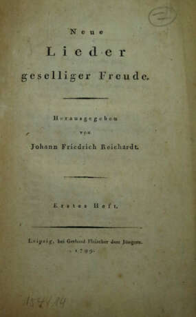 Reichardt, J. F. (Hrsg. ). - photo 1