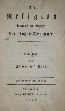 Kant, I. - фото 1