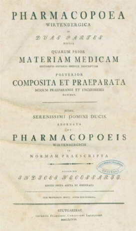 Pharmacopoea Wirtembergica - photo 1