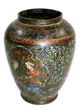 Antike persische Vase mit - photo 1