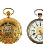 Verschiedene Antiquitäten. Taschenuhren-Sammlung.