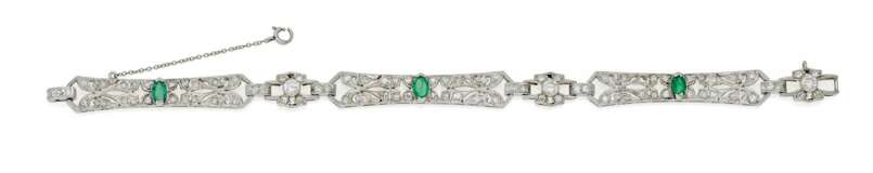 Diamant-Smaragd-Armband. - Foto 1