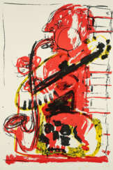 Markus Lüpertz. Untitled (Saxophonist. For the concert in Arithmeum)