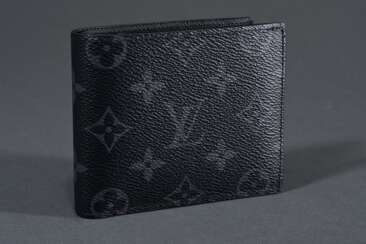 Louis Vuitton &quot;Marco&quot; Geldbörse in Eclipse Monogram Canvas, innen Futter aus Rindsleder, 2024, 11x9x2cm, neuwertig (NP 2024: 485,-)