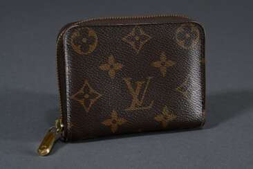 Louis Vuitton &quot;Zippy Coin&quot; Portemonnaie in Monogram Canvas mit Innenfutter aus genarbtem Rindsleder, goldfarbenen Beschlägen sowie Reißverschluss, 2008, 8,5x11x2cm, Gebrauchsspuren