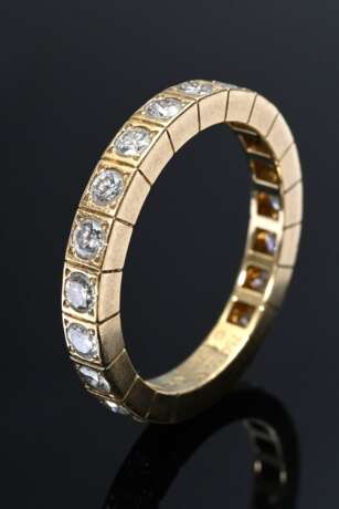 Feiner Gelbgold 750 Cartier „Lanières“ Memory Ring mit Brillanten (zus. ca. 0.90ct/VSI/TW), sign. und num., 4,4g, Gr. 56, Tragespuren - фото 1