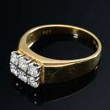 Gelbgold 750 Ring mit 2 Reihen Brillanten (zus. ca. 0.76ct/VS/TW), 6g, Gr.63 - photo 2