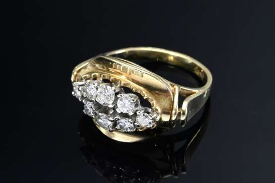 Handgefertigter Gelbgold 585 Ring mit Brillanten (zus. ca. 0.80ct/VSI/W), 6,8g, Gr. 57 - photo 2