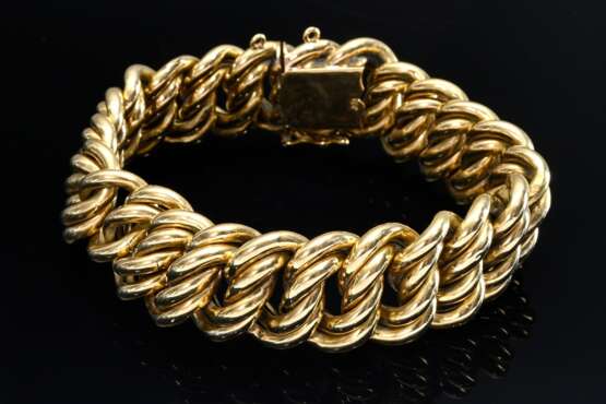 Gelbgold 750 Garibaldi Armband, 56,7g, L. 21,5x1,9cm, teilweise defekt, 1 Kettenglied Element fehlt - фото 1