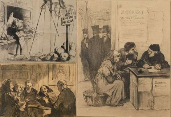 Honoré Daumier, Konvolut Karikaturen - photo 1