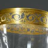 12 Saint Louis Cristalerie "Thistle" Wiskeytumbler, H. 8,7cm, Gold z.T. leicht berieben - Foto 3