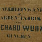 Steinach, Anton Victor A. (1819-1891) "Winterliche Szene mit Anwesen und Personenstaffage auf gefrorenem See", Öl/Leinwand, u.l. sign., 60x80,5cm (m.R. 71x92cm), Randdefekte, Craquelé - photo 5