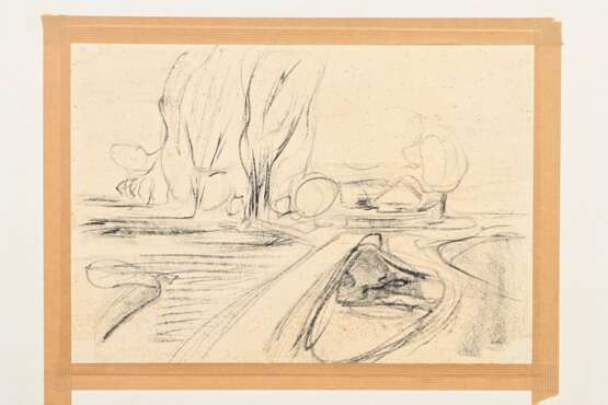 Ruwoldt, Hans Martin (1891-1969) "Hiddensee" 1935, Kohle/Tusche, u. sign./dat./betit., verso Kohlezeichnung, BM 25,5x35cm (m.R. 42,3x52,4cm), lichtrandig, leicht fleckig - фото 6