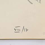 Unbekannter (wohl Hamburger) Bildhauer des 20.Jh.: 4 Skizzen "Zwei Flamingos", "Geier auf Ast", "Hirsch" und "Liegender Bär", Bleistift/Papier, je u.r. bez., je im Passepartout mon… - фото 4