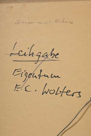 Schaper, Friedrich (1869-1956) "Ernst Eitner an der Staffelei" 1900, Bleistift, u.r. sign./bez., u.l. dat., u. Widmung von an Ernst Eitner (1942), 31,3x24,2cm (m.R. 52,8x41cm) - фото 4