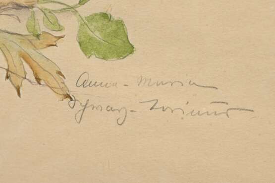 Schwarz-Torinus, Anne-Marie (1907-2004) "Tanz in den Blumen", Aquarell/Bleistift, weiß gehöht, u.r. sign., 41x31cm (m.R. 43,5x34cm), leicht vergilbt, min. fleckig - Foto 3