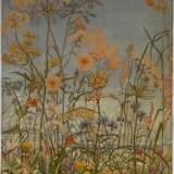 Wöhlk, Ernst (1894-1977) "Blumenwiese", Öl/Aquarell, 101,5x64,5cm, Wasserschaden, div. Defekte - Foto 2