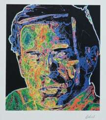 Golub, Leon (1922-2004) &quot;Cyber Man&quot; 1993, Farbserigraphie, u.r. sign., Griffelkunst, PM 20,3x18cm (m.R. 51x41cm)