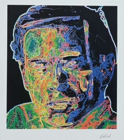 Golub, Leon (1922-2004) "Cyber Man" 1993, Farbserigraphie, u.r. sign., Griffelkunst, PM 20,3x18cm (m.R. 51x41cm) - фото 1