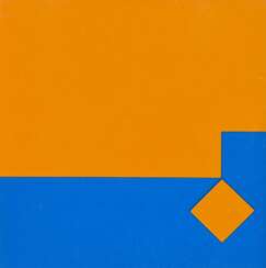 Graeser, Camille (1892-1980) &quot;Orange/Blau 2:1&quot; 1979, Farbserigraphie, 25/50, u. sign./dat./num., PM 10x10cm (m.R. 15,8x15,8cm)