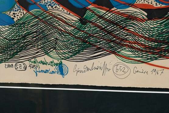 Hundertwasser, Friedensreich (1928-2000) "Seereise II - Reise zur See und mit der Bahn" 1967, Farblithographie, 175/267, u. sign./dat./num., i. Stein sign., freigestellt gerahmt, BM 65x50cm (m.R. 82x66,8cm), le… - фото 5