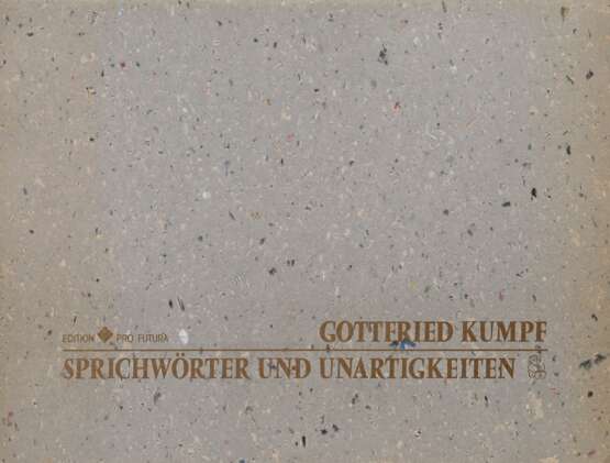 Kumpf, Gottfried (1930-2022) "Sprichwörter und Unartigkeiten" , Farblithographie, 36/300, u. sign./num./betit., u.r. Prägestempel, Edition Pro Futura, mit Original-Klappmappe (leichte Altersspuren), PM 33x38,3c… - photo 3