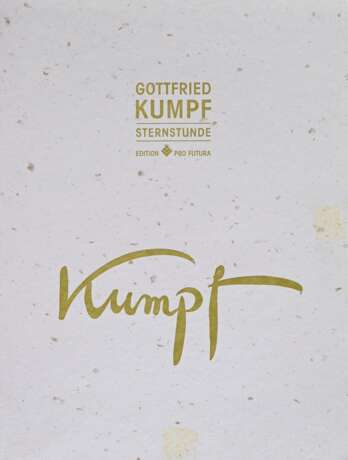 Kumpf, Gottfried (1930-2022) "Sternstunde", Farblithographie, 274/350, u. sign./num./betit., Edition Pro Futura, mit Original-Klappmappe (leichte Defekte), mit Passepartout, PM 40,8x30cm, BM 64,7x49,8cm - photo 4