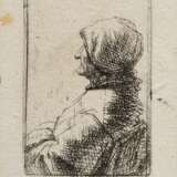 Willmann, Michael (1630-1706) "Studie einer sitzenden alten Frau", Radierung, PM 6,6x4,5cm, BM 9x6,2cm (m.R. 21,3x16,3cm), beschnitten, leicht fleckig - фото 2