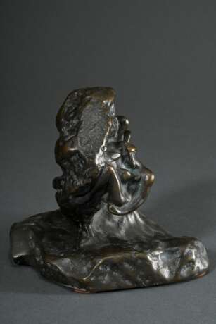 Rodin, Auguste (1840-1917) "La main de Dieu ou la Creation", Bronze patiniert, 2/750, sign./num., Gießerstempel: RAC, Nachguss 1986 und bez. "BK", 14,7x14,5x13cm - photo 4