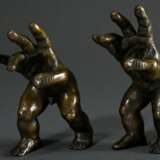 2 Schwarze, Michael (*1939) "Junge und Mädchen", Bronze patiniert, 10/12 bzw. 11/12, u. je monogr./num., Gießerstempel: "Sirotka Cologne", H. 14,5/15cm - Foto 2