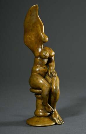 Schwarze, Michael (*1939) "Dame", Bronze patiniert, 8/12, u. monogr./num., H. 21cm - photo 1