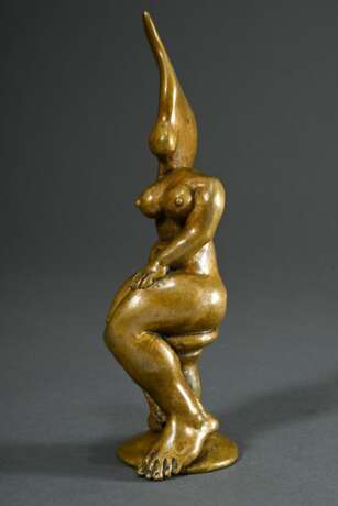 Schwarze, Michael (*1939) "Dame", Bronze patiniert, 8/12, u. monogr./num., H. 21cm - photo 2