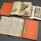 5 Diverse japanische Bücher: 1x farbige Holzschnitte mit Vögeln und Blumen, 1x Roman, 3x Romane mit Illustrationen, 22,5x15,5/25x16/25x17,5cm - фото 3