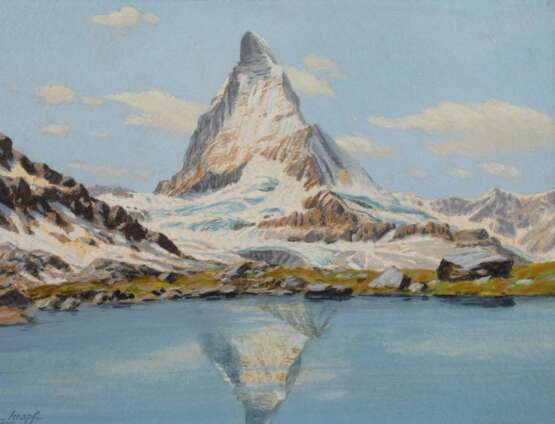 Rudolf Krapf, Matterhorn und Riffelsee - Foto 1