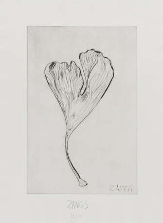 Herbert Zangs. Untitled (Gingko leaf) - photo 1