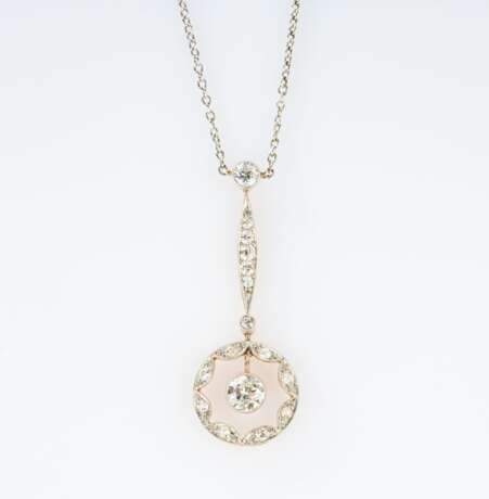 Zartes Jugendstil Diamant Collier. - photo 1