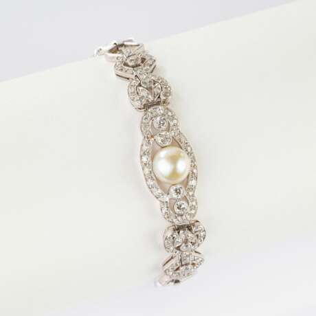 Jugendstil Diamant Armband mit Perle. - photo 1