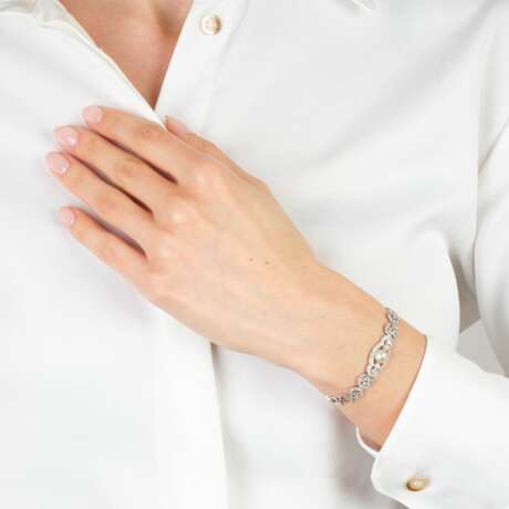 Jugendstil Diamant Armband mit Perle. - photo 3