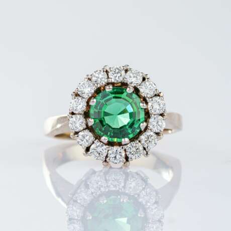 Turmalin-Brillant Ring. - photo 1