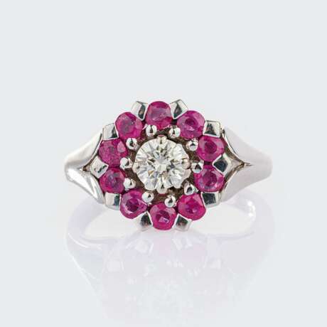 Brillant-Rubin Ring. - photo 1