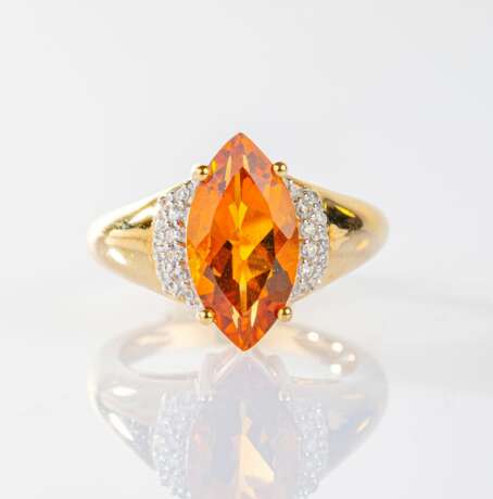 Citrin-Brillant Ring. - Foto 1