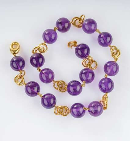 Amethyst Goldcollier. - Foto 2