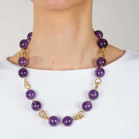 Amethyst Goldcollier. - Foto 3